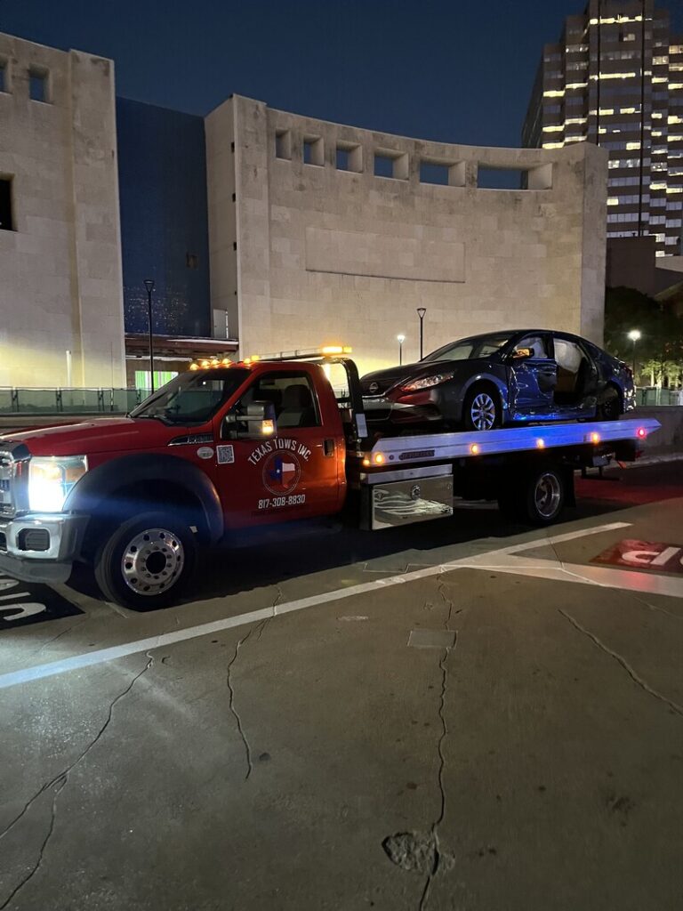 Classic 1969 Pontiac Firebird Gets Flatbed Towing Service Near Addison Circle Park Dallas